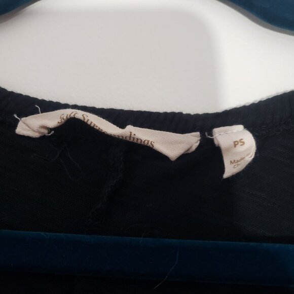 Soft Surroundings Womens Black Cotton Handkerchief Dress Petite Small Casual - Picture 4 of 7